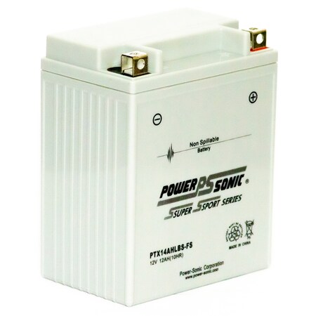 Power Sonic PTX14AHLBS-FS Factory Activated AGM PowerSport Battery PTX14AHLBS-FS
